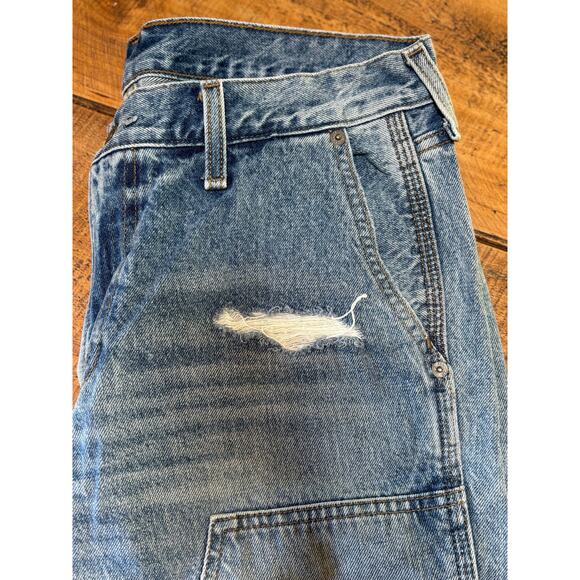 Mens Abercrombie & Fitch Kennan Straight Distressed Carpenter Style Jeans 32x32 - Picture 3 of 12